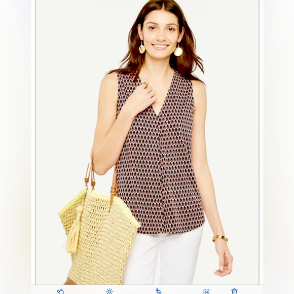 Ann Taylor Tops - Ann Taylor leaf design top S